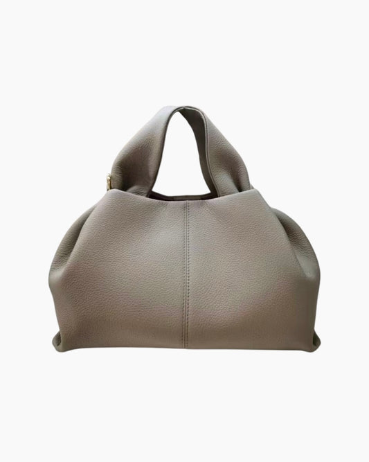 Patricia Taske - Ægte læder - Mørkegrå / Stor (32x19x16 cm) - Håndtasker - Khaia