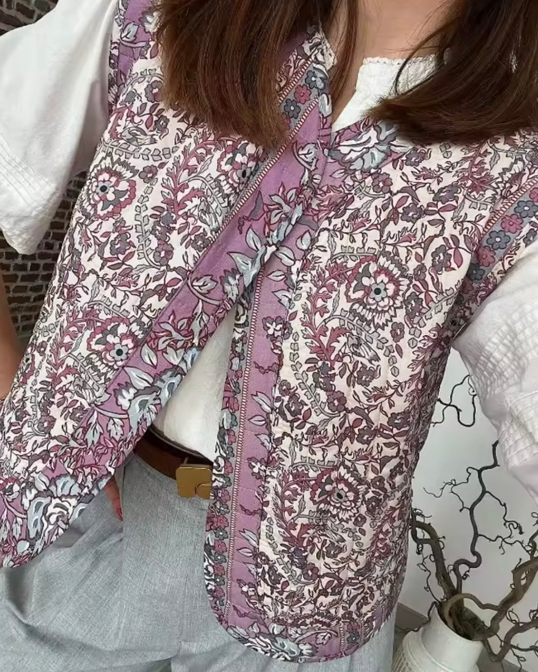 Quiltet mønstret vest