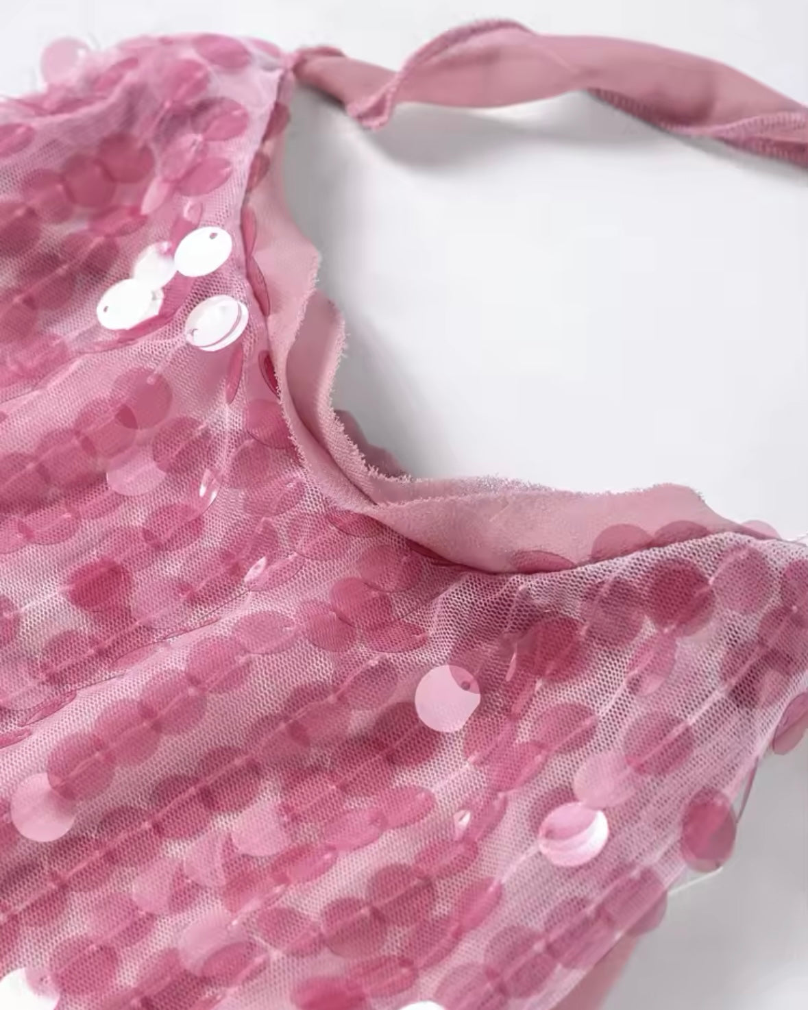 Lyserød Palliet Sequin Kjole