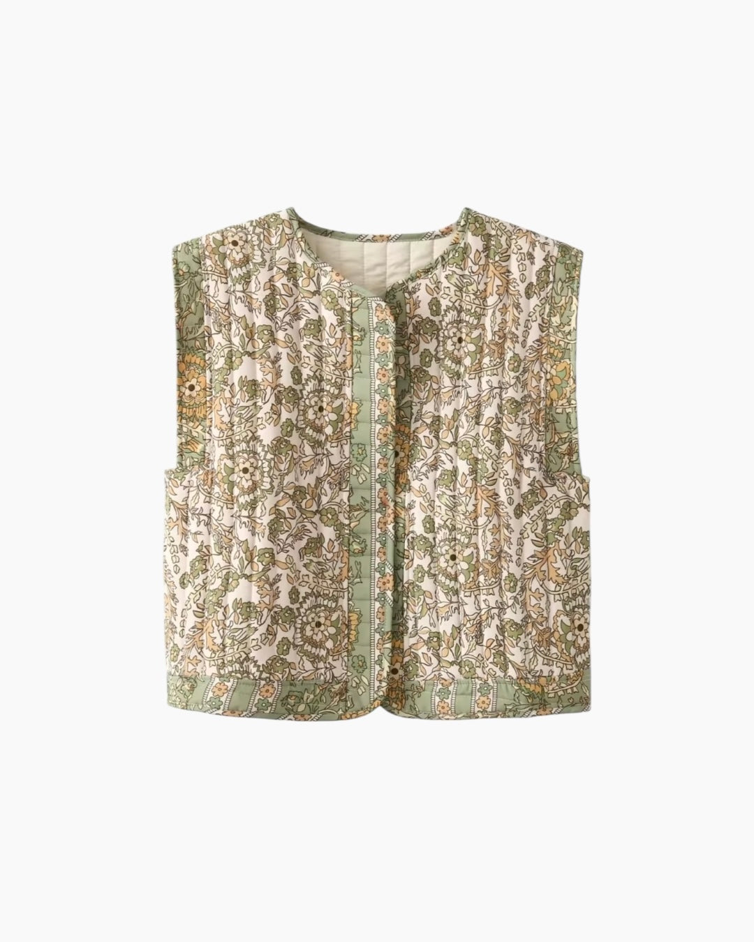 Quiltet mønstret vest