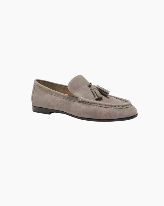 Loafers med tassels i ægte ruskind