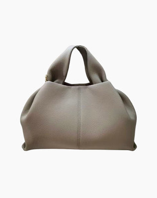 Patricia Taske - Ægte læder - Mørkegrå / Stor (32x19x16 cm) - Håndtasker - Khaia