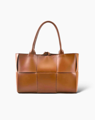 Petra Flettet Taske - 30 cm - Brun - Skuldertasker - Khaia