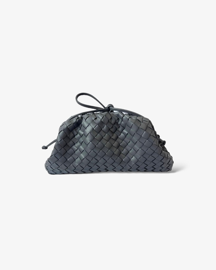 Jessica Flettet Clutch - 37 cm - Grå - Clutches