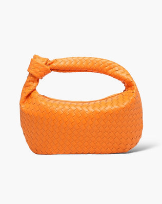 Fiona Flettet Taske - 40 cm - Orange / Guld - Skuldertasker