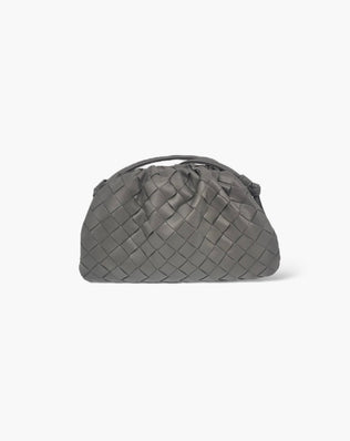 Jessica Flettet Clutch - 22 cm - Grå - Clutches