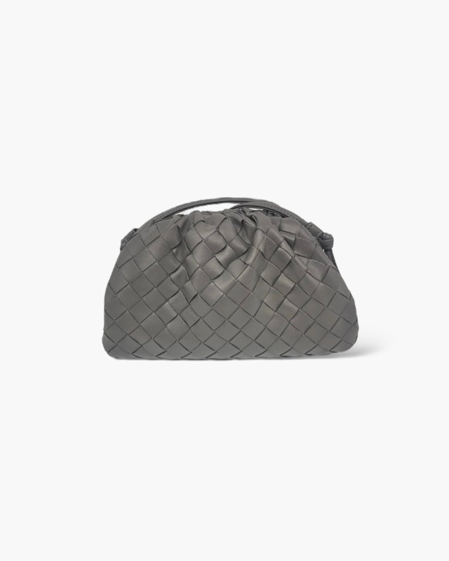 Jessica Flettet Clutch - 22 cm - Grå - Clutches