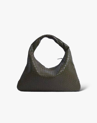 Jessica Flettet Taske - 47 cm - Mørkegrøn - Skuldertasker