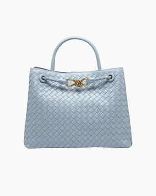 Liva Flettet Taske - 35 cm - Lyseblå - Håndtasker - Khaia