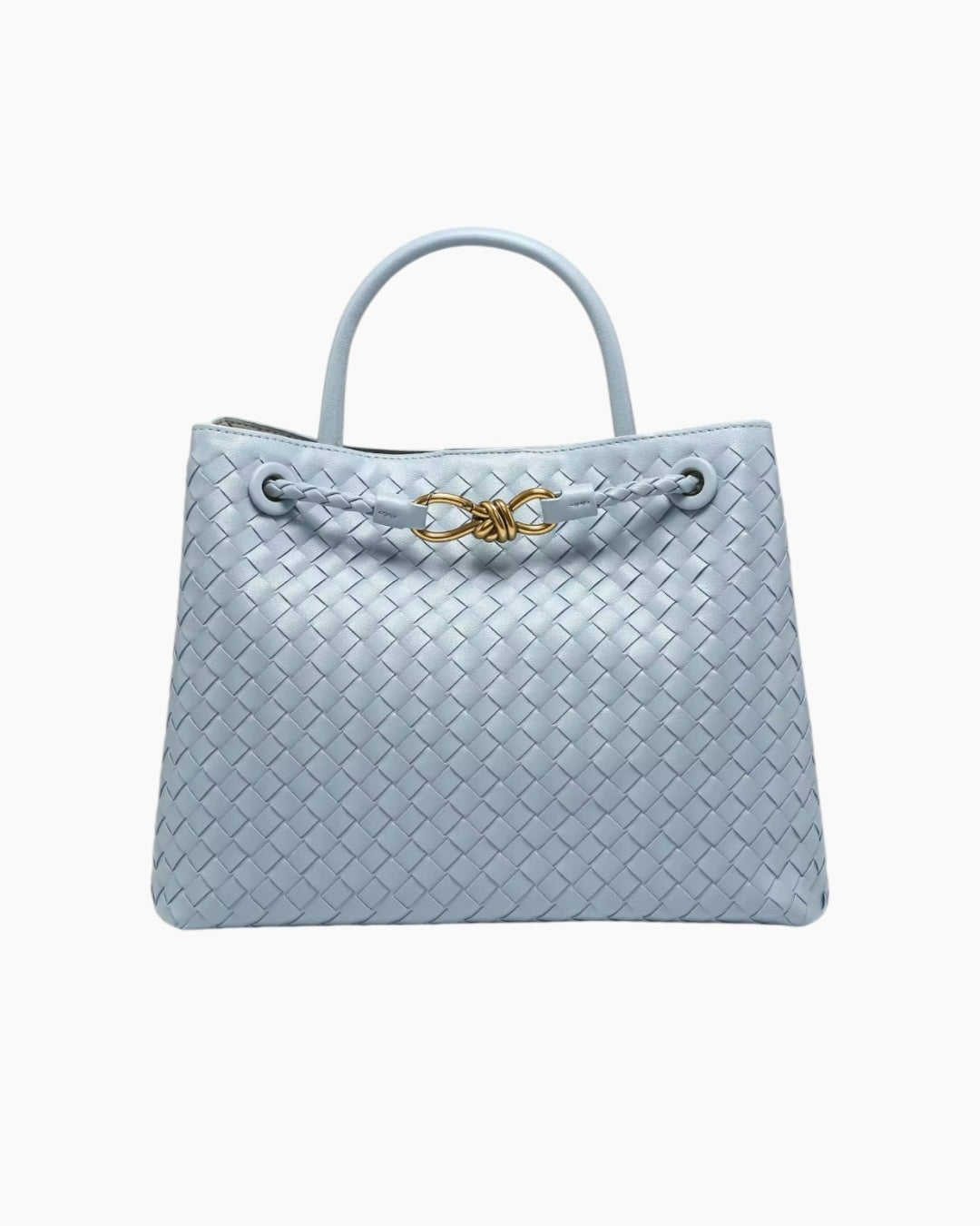 Liva Flettet Taske - 35 cm - Lyseblå - Håndtasker - Khaia