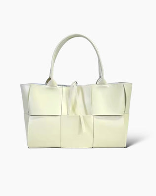 Petra Flettet Taske - 30 cm - Hvid - Skuldertasker - Khaia