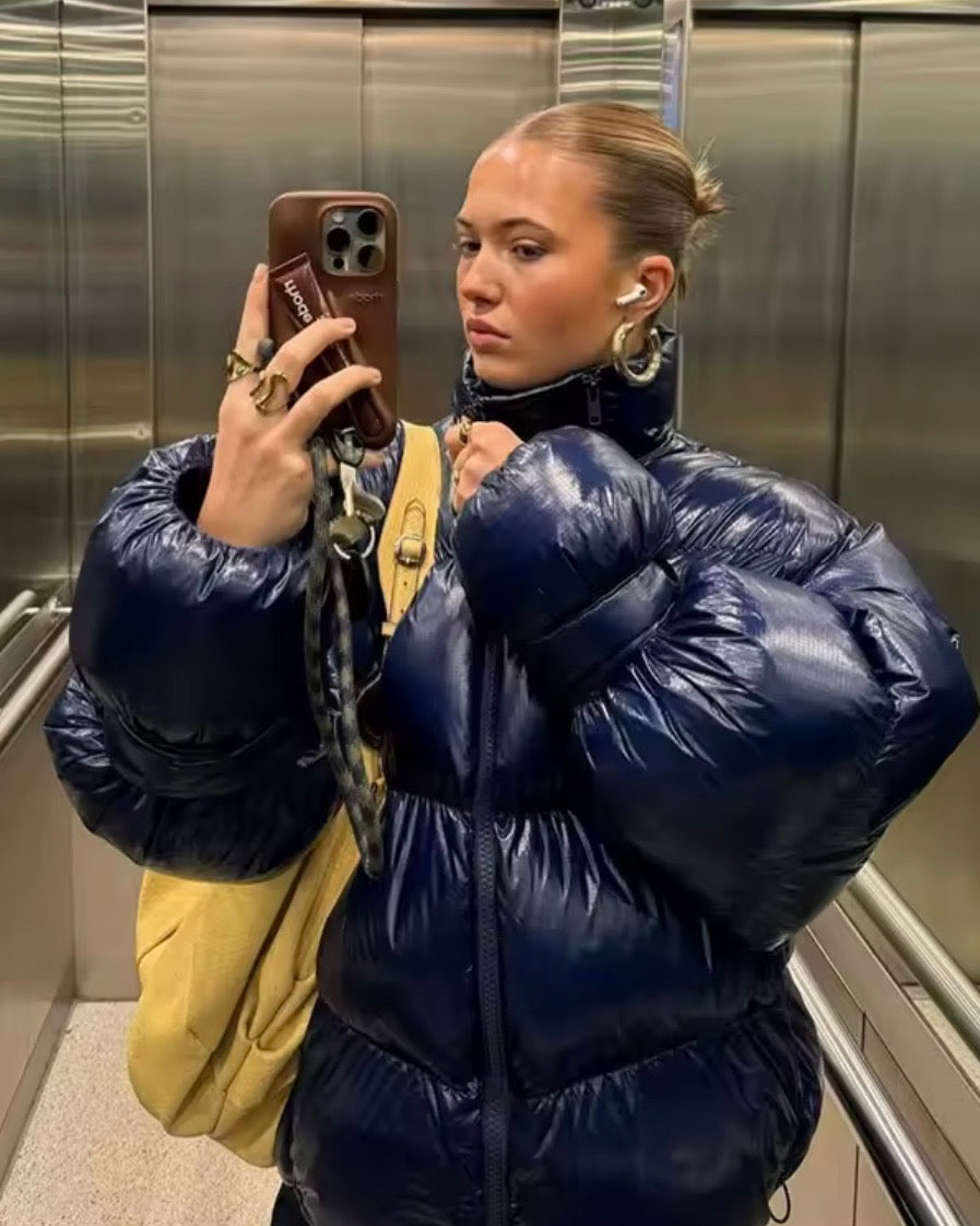 Shiny puffer jakke