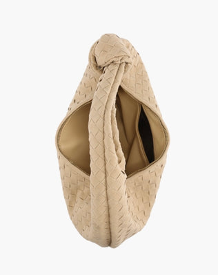 Fiona Flettet Taske - 40 cm (vegansk ruskind) - Skuldertasker - Khaia