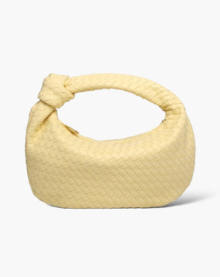 Fiona Flettet Taske - 40 cm - Lysegul / Guld - Skuldertasker