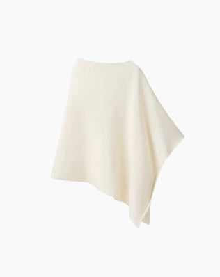 Elegant asymmetrisk poncho/kappe