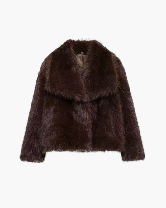 Jakke i imiteret pels