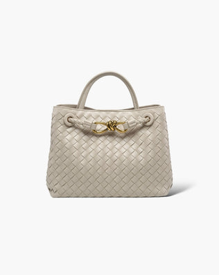 Liva Flettet Taske - 25 cm - Lys beige - Små tasker - Khaia