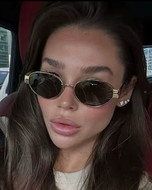 Solbriller med guld stel - Guld - Khaia