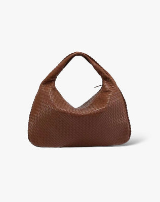 Jessica Flettet Taske - 47 cm - Brun - Skuldertasker