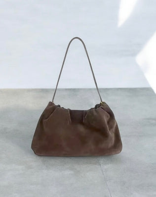 Nola Lille Skuldertaske - Ægte ruskind - Små tasker - Khaia