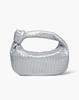 Fiona Flettet Taske - 40 cm - Sølv / Guld - Skuldertasker