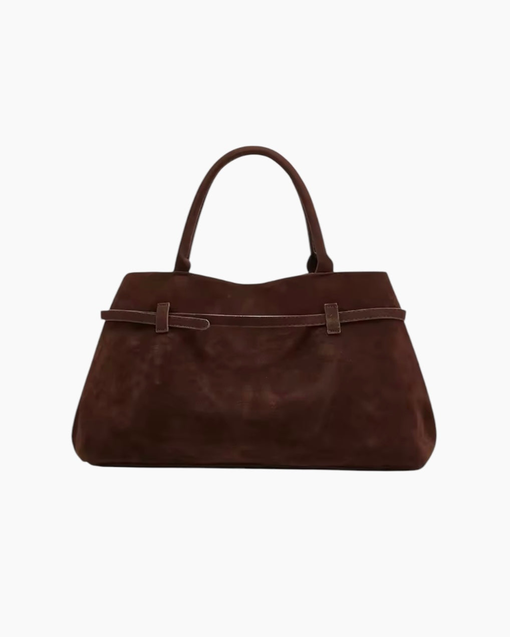 Olga Taske - 38 cm (vegansk ruskind) - Mørkebrun - Håndtasker - Khaia
