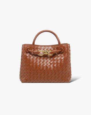 Liva Flettet Taske - 25 cm - Lysebrun - Små tasker - Khaia