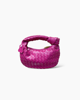 Fiona Flettet Taske - 26 cm - Mørk pink - Små tasker