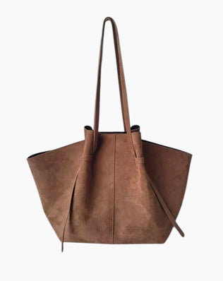 Nora Taske - Vegansk ruskind - Lysebrun - Shoppere - Khaia