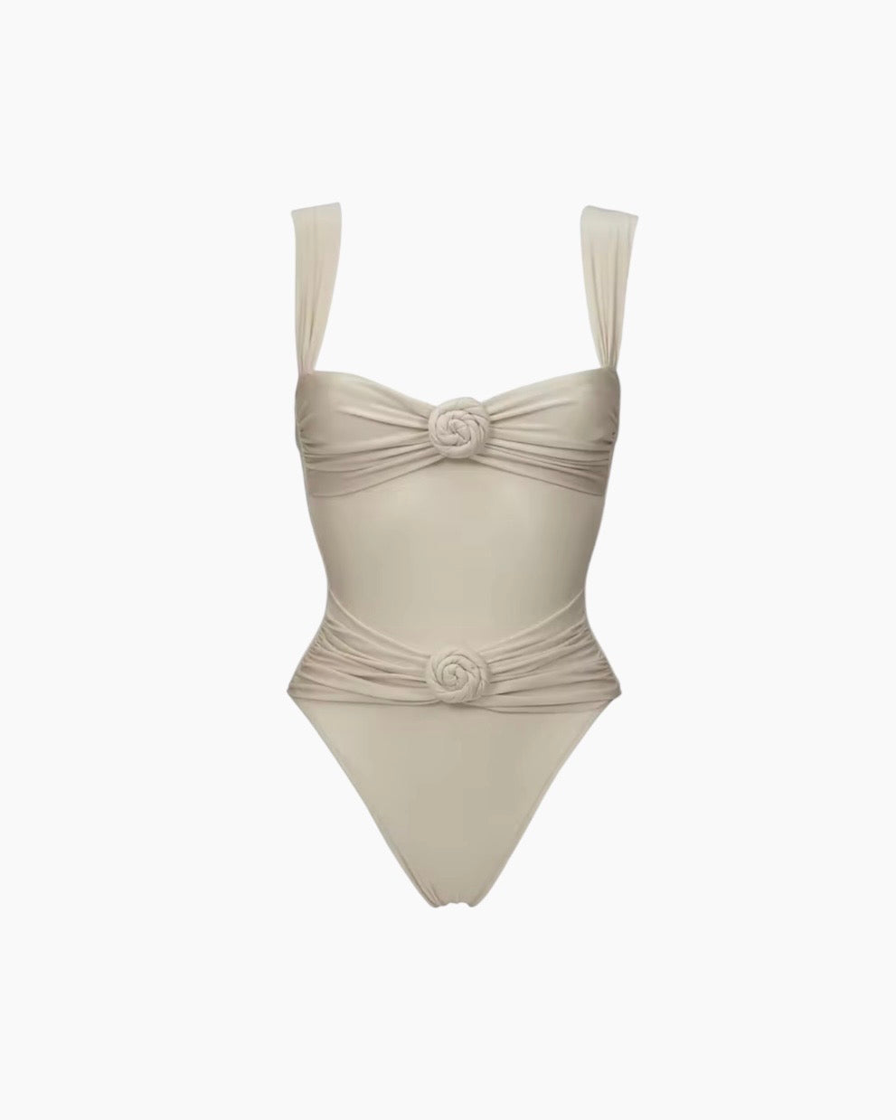 Badedragt med roset-detaljer