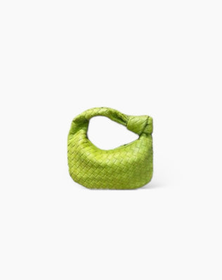 Fiona Flettet Taske - 26 cm - Limegrøn - Små tasker