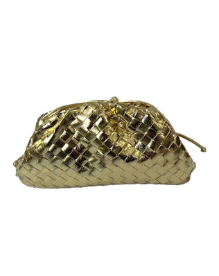 Jessica Flettet Clutch - 37 cm - Guld - Clutches