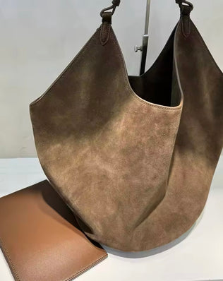 Agnes Bucket Taske - Ægte ruskind - Shoppere - Khaia