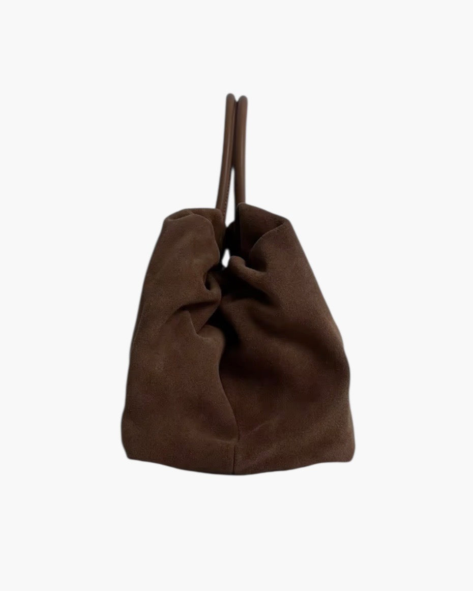 Rummelig taske i ruskind