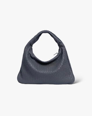 Jessica Flettet Taske - 47 cm - Grå - Skuldertasker