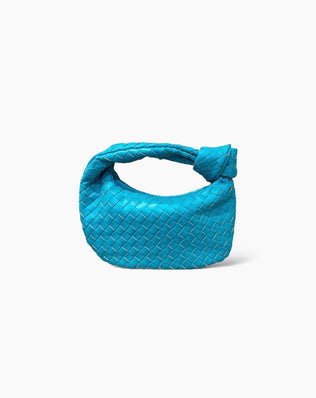 Fiona Flettet Taske - 26 cm - Himmelblå - Små tasker