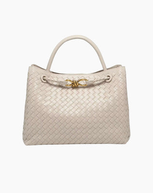 Liva Flettet Taske - 35 cm - Lys beige - Håndtasker - Khaia