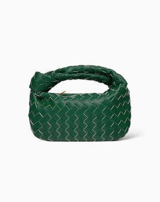 Fiona Flettet Taske - 28 cm - Mørkegrøn - Små tasker