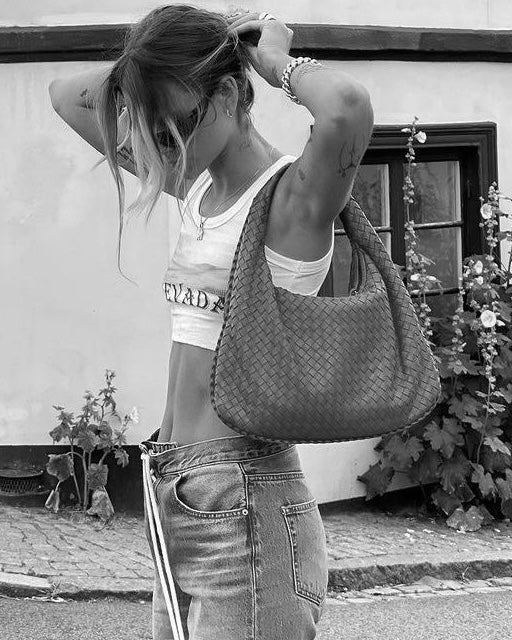 Jessica Flettet Taske - 47 cm - Skuldertasker