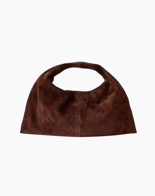 Alvilde Taske - Ægte Ruskind - Mørkebrun - Håndtasker - Khaia