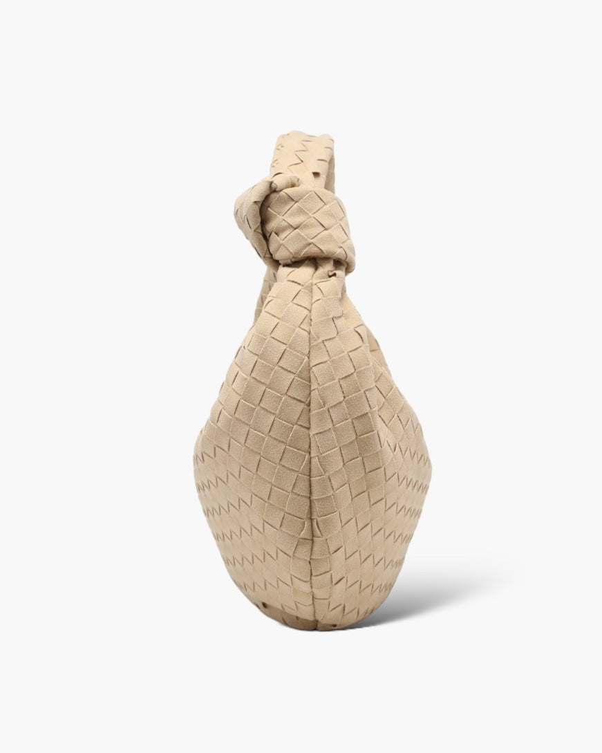 Fiona Flettet Taske - 40 cm (vegansk ruskind) - Skuldertasker - Khaia