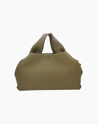 Patricia Taske - Ægte læder - Mørk beige / Stor (32x19x16 cm) - Håndtasker - Khaia