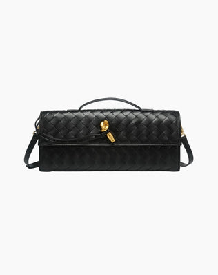 Liva Flettet Clutch med skulderrem - Sort - Små tasker - Khaia