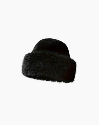 Hat i imiteret pels - Sort - Khaia