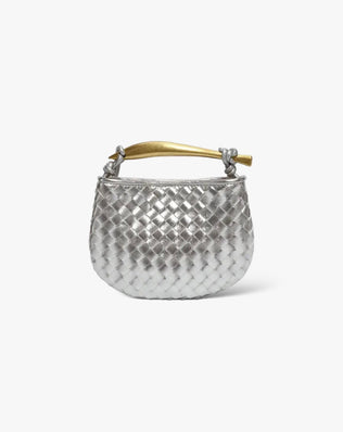 Ellie Flettet Taske - 25 cm - Sølv - Små tasker - Khaia