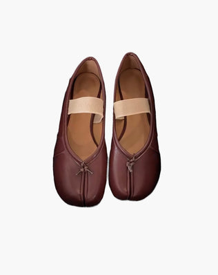 Tabi split-toe ballerinaer med elastisk bånd