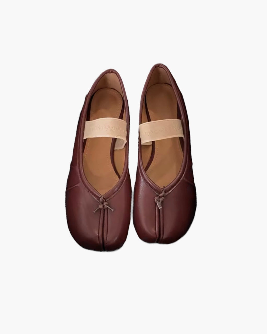 Tabi split-toe ballerinaer med elastisk bånd