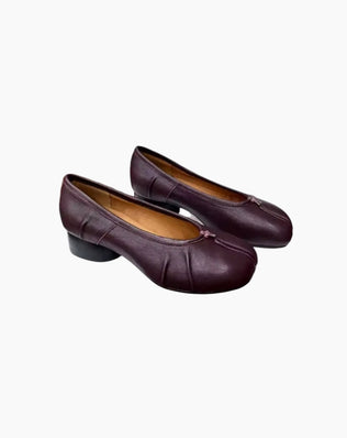 Tabi split-toe ballerinaer med hæl
