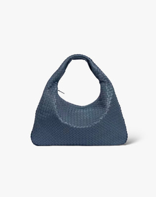 Jessica Flettet Taske - 47 cm - Mørkeblå - Skuldertasker