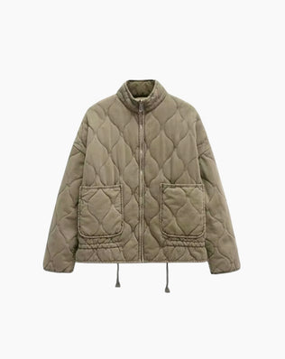 Quiltet jakke - Mørk oliven / S - Jakker - Khaia